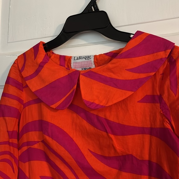 La Roque Vibrant Orange and Pink Dress - Picture 2 of 5